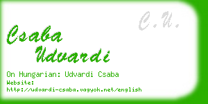 csaba udvardi business card